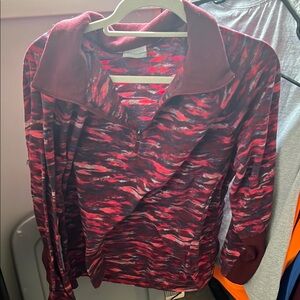 Women's Maroon Patterned Top